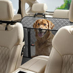Dog Car Seat Cover for Back Seat 53.54 * 23.62 in, Car Window Fixing for Maximum Car Protection, Leather Fabric Back Seat Extender for Dogs, Waterproof & Scratch-Resistant, Support to 330 lbs