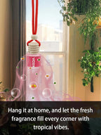 Ikeda Car Air Freshener: Hanging Car Smell Air Freshener | 10ml Hanging Car Perfume | Long Lasting Fragrance | Strong Scents Diffuser for Auto Home (Bubble gum|Circular)