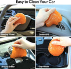 Car Cleaning Gel Car Putty Car Cleaning Kit Car Interior Cleaner Slime Car Cleaning Supplies Auto Detailing Tools Car Accessories Car Gifts for Women Men Keyboard Cleaner Orange