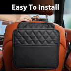 2Pack Car Seat Back Organizer, Waterproof Car Backseat Organizer with Cup Holders Large Capacity Hanging Car Storage Bag for Phones Documents Cups Bottle Travel Compatible with Most Vehicles
