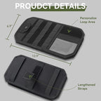 molle Tactical Sun Visor Organizer car Zipper Storage Pouch & Glasses Clip | Police Tactical Visor Molle Panel Interior Vehicle pocket Accessories for Truck Suv Police Car Gear Supplies (Black)