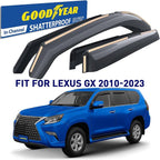 Goodyear Shatterproof in-Channel Window Deflectors for Lexus GX 2010-2023, Rain Guards, Window Visors for Cars, Vent Deflector, Car Accessories, 4 pcs - GY008144