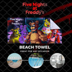Kids Super Soft Cotton Beach Towel, 58 in x 28 in, Five Nights At Freddy's