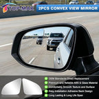 Convex Stick On Blind Spot Mirrors for Toyota RAV4 2013-2025 Corolla Cross 4Runner Tacoma Highlander - Custom Fitted Side Mirror Upgrade for Wider View & Driving Security - (Left & Right)