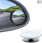 4PCS Blind Spot Mirror, Round HD Glass Side Blindspot, Frameless Convex Mirror Car with Self Adhesive Back for Cars, SUV, Trucks, Universal Vehicles