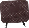 Car Seat Kick Pad Back Seat Protector for Anti-kick Mat Upholstery Shield for Car Interiors and Home Use Easy-Clean Brown