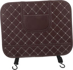 Car Seat Kick Pad Back Seat Protector for Anti-kick Mat Upholstery Shield for Car Interiors and Home Use Easy-Clean Brown