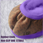 Furry Car Steering Wheel Cover, Heat Absorbing Fluffy Cover, Soft Warm Plush Non-Slip, 14 1/2-15 inch, for Women Girls, Purple