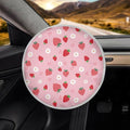 Strawberry Steering Wheel Cover Sun Shade,Anti-Heat Steering Wheel Protector,Universal 17 inch Auto Steering Wheel Sun Block Cover,Cute Steering Wheel Accessories for Women