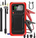 Portable Air Compressor with Jump Starter, 150 PSI Digital Tire Inflator 4000A Car Battery Jumper Box with 20000mAh Power Bank, Auto Shut-off Cordless Air Pump for Cars, Trucks, Motorcycles, Bikes
