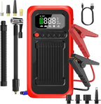 Portable Air Compressor with Jump Starter, 150 PSI Digital Tire Inflator 4000A Car Battery Jumper Box with 20000mAh Power Bank, Auto Shut-off Cordless Air Pump for Cars, Trucks, Motorcycles, Bikes