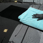 The Liquid8r - Absorbent 70/30 Blend Microfiber Drying Towel for Cars, Trucks, SUVs, Safe for Detailing + Scratch Free, Twist Loop, 1100gsm, 26.8in x 36.2in, Aqua Blue-MT037