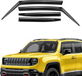Extra Durable Window Deflectors Tape-On Window Visors Rain Guards Fit for Jeep Renegade 2015-2023, Sun Visors, Wind Vent for Shades, Exterior Car Accessories - 4 pcs. AG0858