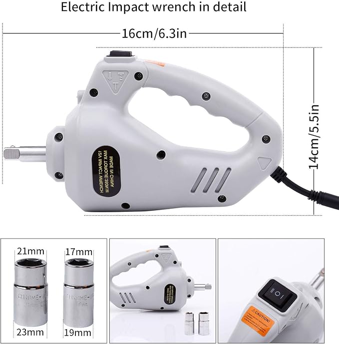 Electric Car Jack Kit 12V Trailer Floor Jack Stands Set 3 Ton Vehicle Scissor Car Lift for Tire Change and Road Emergency with Impact Wrench