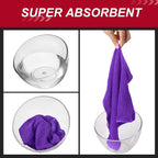 200 Pcs Microfiber Cleaning Cloth 16x16 Inch Microfiber Towels for Car Ultra Absorbent Cleaning Rags Reusable Lint Free Streak Free Detailing Towel for Car Washing Drying Dusting (Purple)