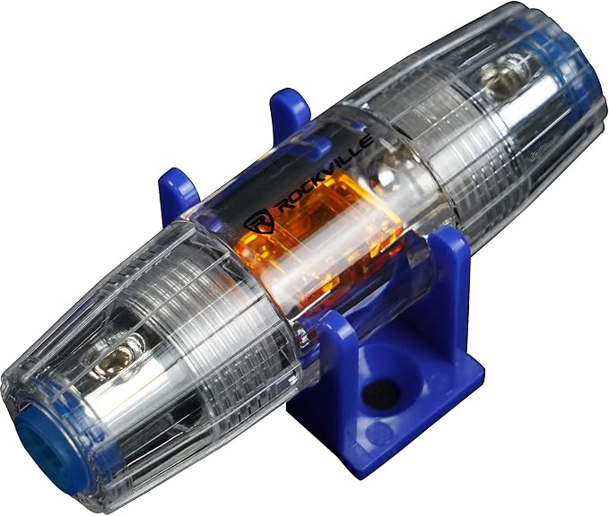 RMWK4 V2 4 AWG Gauge Waterproof Marine Amplifier Installation Kit | 18' Power/Ground, 20' Tinned-OFC RCA, 25' Speaker/Remote Wires, Waterproof Mini-ANL Holder, 80A and 120A Fuses
