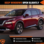 in-Channel Rain Guards Compatible with Nissan Rogue 2021 2022 2023 2024 2025 2026, Extra Durable Side Window Deflectors 2021-2026 Rogue Wind Deflectors Rain Guard Black 4 PCS