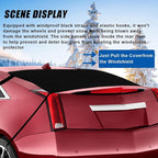 Car Rear Windshield Snow Cover, 57×35 Inch Anti Ice Frost Rear Windshield Protector, Windproof Oxford Back Window Cover, Winter Car Accessories for Cars, Trucks, SUVs, Lorries