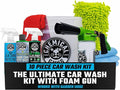 10-Piece Arsenal Builder Car Wash Kit with Foam Gun, Bucket, and 3 - 16 fl oz Car Care Products & Chemicals - Works with Garden Hose for Trucks, SUVs, Motorcycles, and More