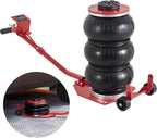 Air Jack, 3 Ton/6600 lbs Triple Bag Air Jack, Airbag Jack with Six Steel Pipes, Lift up to 17.7 inch/450 mm, 3-5 s Fast Lifting Pneumatic Jack, with Long Handles for Cars, Repair, (Red)