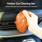 Car Cleaning Gel for Car Cleaning Putty Car Putty Auto Detailing Tools Car Slime Cleaner Dust Cleaning Gel for Car Interior Cleaner Car Accessories Keyboard Cleaner Orange, 4 Pack (160g Each)