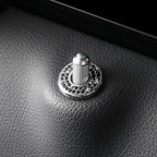 4 Pcs Bling Car Inner Door Lock Covers, Crystal Pull Rod Bolt Stickers, Sparkly Rhinestones Auto Door Bolt Decorations, Vehicle Lock Pin Cap Decors for C Class C200L GLC260 C260L (Black)