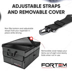 Trunk Organizer For SUV Car Trunk Organizer, Foldable Storage, Car Accessories for Women Men, Collapsible Bag, 600D Oxford, Non Slip Bottom, Straps, Soft Cover (65L)