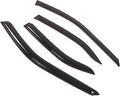 WD2-325 Dark Smoke 4 Pcs Set Window Visor (Outside Mount) Deflector Rain Guard Compatible with 1997-2001 Mitsubishi Mirage Sedan