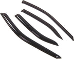 WD2-325 Dark Smoke 4 Pcs Set Window Visor (Outside Mount) Deflector Rain Guard Compatible with 1997-2001 Mitsubishi Mirage Sedan