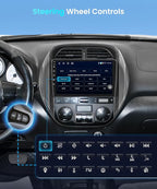 Car Radio Stereo for Toyota RAV4 2003 2004 2005 [4G+64G] Android with Wireless CarPlay Android Auto,9 inch IPS Touchscreen Car Stereo Bluetooth5.0,GPS,WiFi,SWC,59UI,32EQ AI DSP+HD Backup Camera