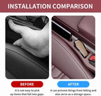 2PCS Car Seat Gap Filler Organizer,Multifunctional Car Gap Filler Organizer Storages Function,Universal Console Catcher Between Seats Cars Interior Accessories (Red)