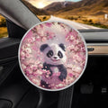 Steering Wheel Cover Sun Shade Pink Cherry Blossom Panda Car Steering Wheel Accessories for Women 17 inch Cooling Steering Wheel Cover Block Sun & Heat Universal Fit for Cars SUV Trucks