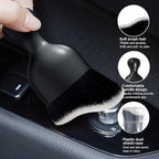 2 PCS Car Detailing Brush, Curved Soft Bristles Auto Removal Dust Collectors, Universal Vehicle Dashboard, Air Conditioner Vents etc Interior Cleaning Tool Accessories (Black/White)