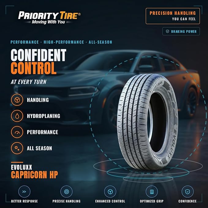 Capricorn HP All-Season Passenger Car Performance Radial Tire-215/65R16 215/65/16 215/65-16 98H Load Range SL 4-Ply BSW Black Side Wall UTQG 700AA