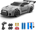 RC Drift Car, 1:24 Remote Control Car for Kids, 20KM/H 4WD High Speed RC Cars with LED Lights, Two Batteries, Extra Drifting Tires, Vehicle for Adults Boys Girls