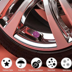 8PCS Bling Crystal Diamond Tire Stem Valve Caps, Dustproof Universal Tire Valve Stem Covers for Cars, SUV, Trucks, Bikes, Motorcycles, Bicycles (Magenta)