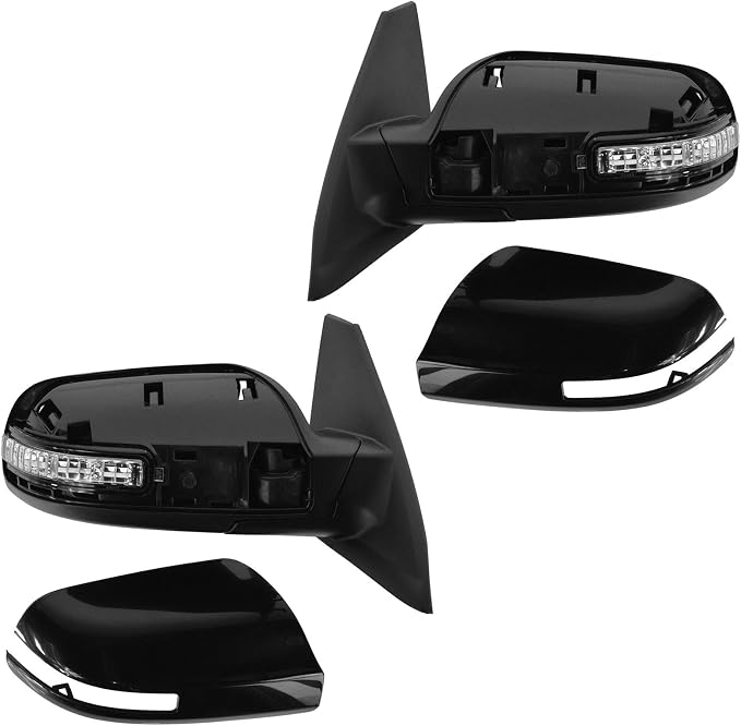 2 Piece Driver and Passenger Side Mirror Assembly Set Electric Adjustment Non-Heated No Memory Black Compatible with 2010-2013 Nissan Altima NI1320211 NI1321211