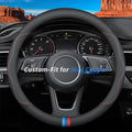 Deer Route Custom-Fit for Mini Steering Wheel Cover, Premium Leather Car Steering Wheel Cover with Logo, Non-Slip, Breathable, for Mini Accessories (C-Style,for Mini Cooper)