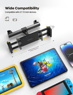 Car Tablet Headrest Holder - Car Back Seat Headrest Tablet Mount Stand for Kids, Road Trip Essentials Accessories Gifts, for 2025 iPad Pro 11/13" Air Mini, iPhone, Galaxy Tab, 4.7-13" Devices