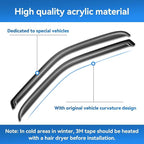 Window Rain Guards for 2019-2025 Volkswagen Jetta, Window Visor Guard Vent Wind Shade Deflector Rain Shield Protector Sun Visor for 19-25 Jetta,Tape-on/Outside-Mount, 4PCS