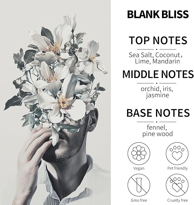 2- Pack Blank Bliss Car Air Freshener Hanging Long Lasting Car Scent Essential Oil Diffuser Car Perfume Inspired Fragrances for Women by