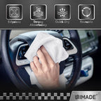 Shop Towel Rag, 200 Pack Reusable Rags Bulk Microfiber Cleaning Cloth Lint Free Towels for Car Kitchen Automotive Bar Mechanic Restaurant Garage, 11.5"x 11.5", White