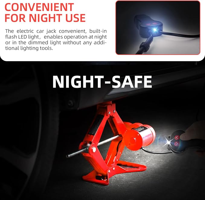 Premium 10 in 1 Electric Scissor Jack Enhanced Safety 3 Ton Car Jack Kit Automatic 12V Tire Repair Kit for Sedans SUV Tire Replacement