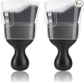 2 PCS Car Interior Detailing Brush, Auto Car Dusting Brushes, Soft Bristles Duster Removal Cleaning Tool for Dashboard Interior, Exterior, Skylight, Leather, Dust Brush, Black & White