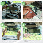 Car Rear View Mirrors，Universal 11.81'' Clip-on Panoramic Rear View Mirror | Cars Accessory, Convex Interior Mirror Reduces Blind Spot, for Cars,SUVs,Trucks, Various Kinds Vehicles