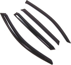 WD2-679 Dark Smoke 4 Pcs Set Window Visor (Outside Mount) Deflector Rain Guard Compatible with 2013-2015 BMW X1