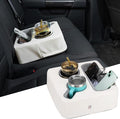 Back Seat Cup Holder for Car, Couch Cup Holder, Car Truck Boat Organizer, Couch Sofa Bed Expander Tray Holds Drinks, Snacks, Remote, Cell Mobile Phone (White)