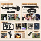 Survival Kit, 250Pcs Survival Gear First Aid Kit with Molle System Compatible Bag and Emergency Tent, Emergency Kit for Earthquake, Outdoor Adventure, Hiking, Hunting, Gifts for Men Women