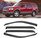 Window Rain Guards for 2002-2010 Ford Explorer/Mercury Mountaineer, Window Visor Guard Vent Wind Shade Deflector Rain Shield Protector Sun Visor for 2003-2010 Lincoln Aviator, Outside-Mount, 4PCS