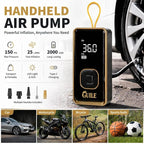 Portable Tire Inflator Air Compressor - 150PSI Smart Cordless Car Tire Pump with Digital Pressure Gauge, Auto Shut-Off, Rechargeable Battery Power Bank for Car, Motorcycle, Bicycle, Ball